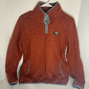 Rust Orange Pullover with Gray Accents